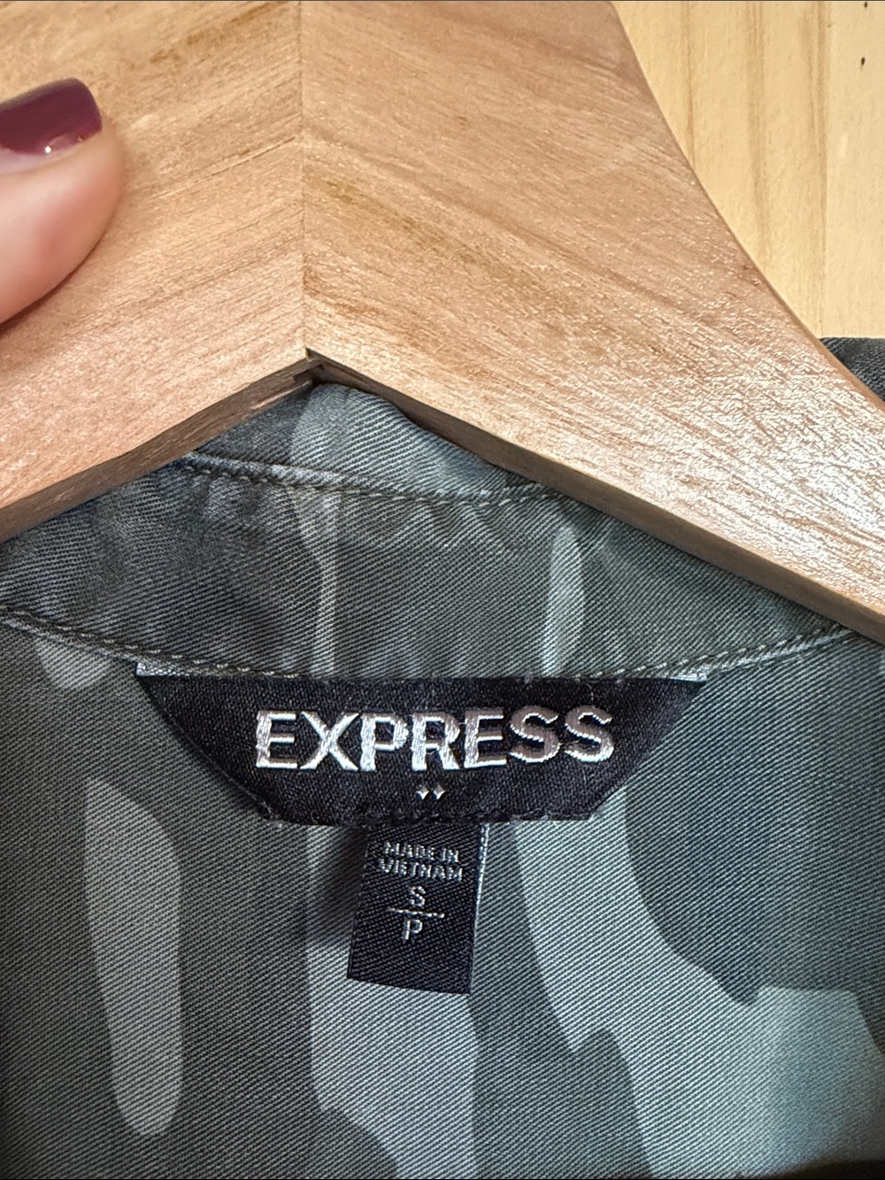 Express Camo Button-Down Shirt - Picture 2 of 4